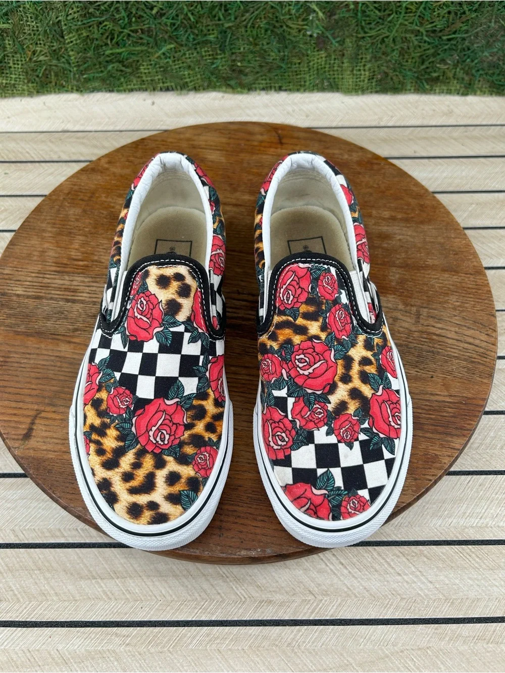 Vans Classic Slip-On 'Rose Animal Checkerboard'